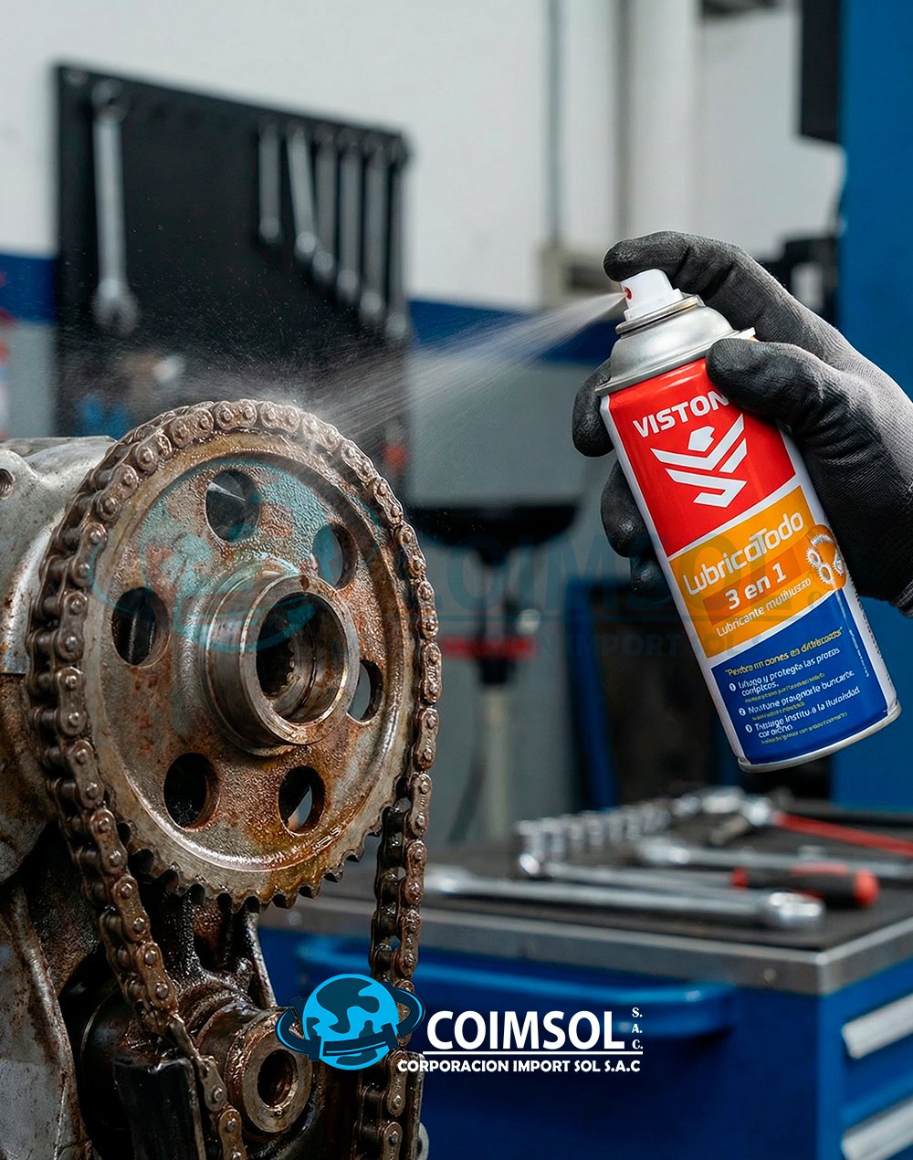 SPRAY LUBRICATODO 3 EN 1 DE 10 OZ / 296 ML - VISTONY - Imagen 2