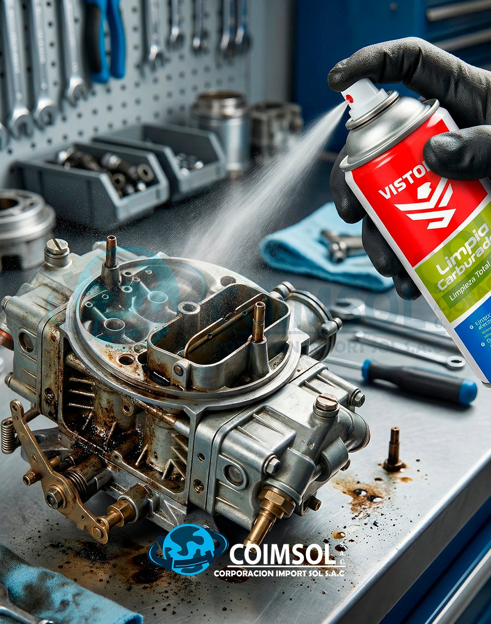SPRAY LIMPIA CARBURADOR 10 OZ / 296 ML - VISTONY - Imagen 2