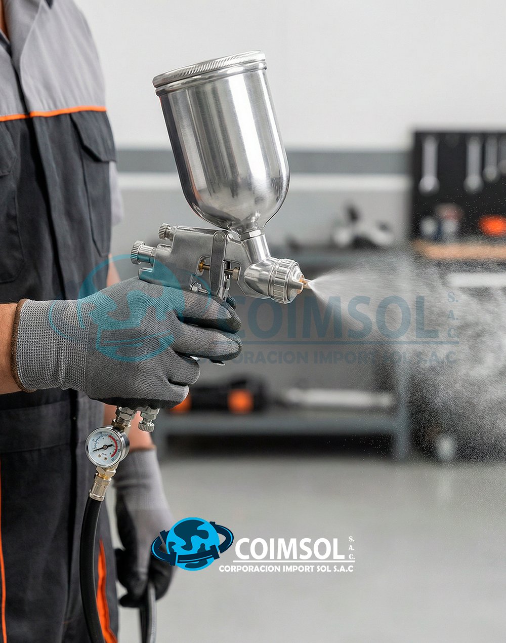 PISTOLA P/PINTAR GRAVEDAD LVMP,VASO ALUMINIO, BOQUILLA 1.0MM TRUPER - 11989 - Imagen 2