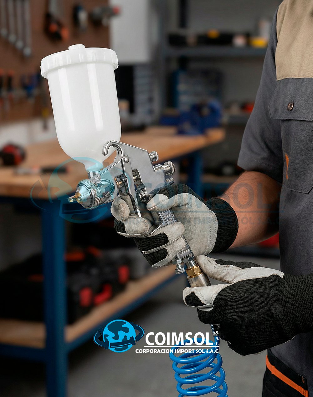 PISTOLA P/PINTAR GRAVEDAD LVMP, VASO PLÁSTICO, BOQ 1.7 MM TRUPER - 101856 - Imagen 2