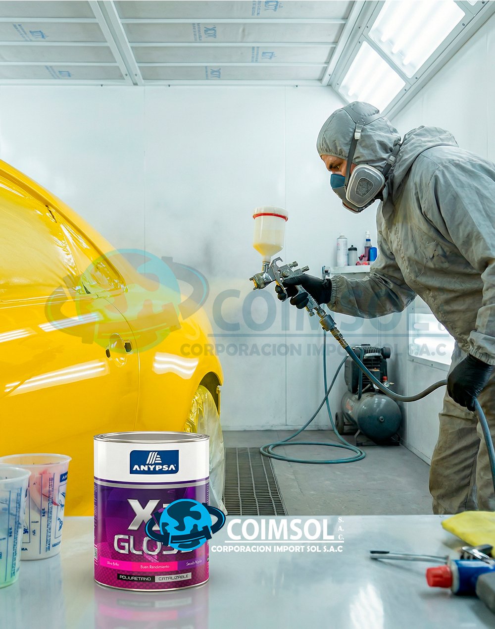 GLOSS POLIURETANO CATALIZABLE X-3 AMARILLO MD GA-2020 1 GLN ANYPSA - Imagen 2