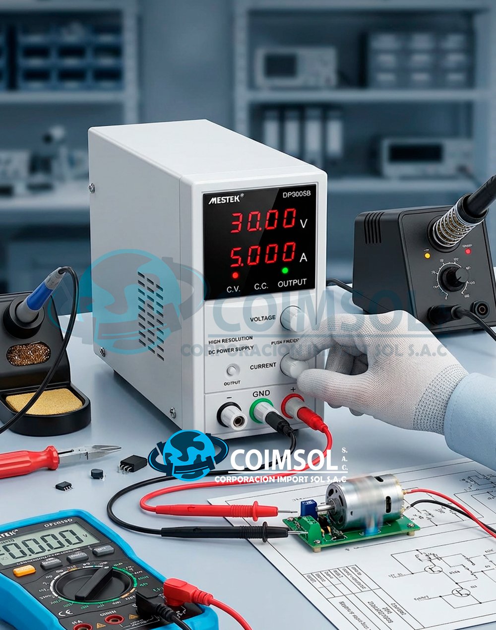 FUENTE DE ALIMENTACION REGULADA DC 0-30V 0-5A 4 DIGITOS MESTEK - DP3005B - Imagen 2