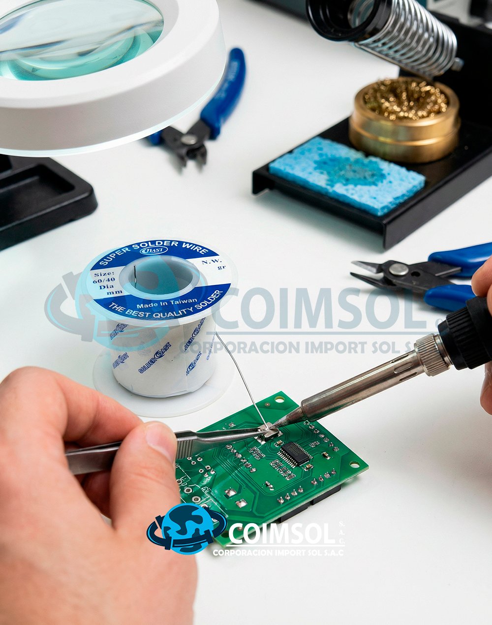 ESTAÑO SUPER SOLDER WIRE 0.8 MM 60% 50 GR MVATECH TAIWAN - Imagen 2